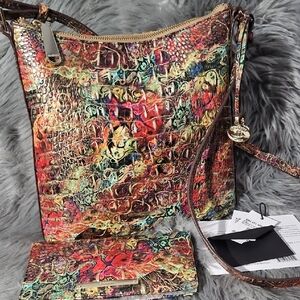 Brahmin Ammolite Katie Crossbody Bag With Matching Ady Wallet